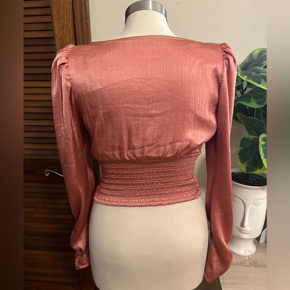 Free People Santiago Satin Cropped Blouse - Picture 5 of 5